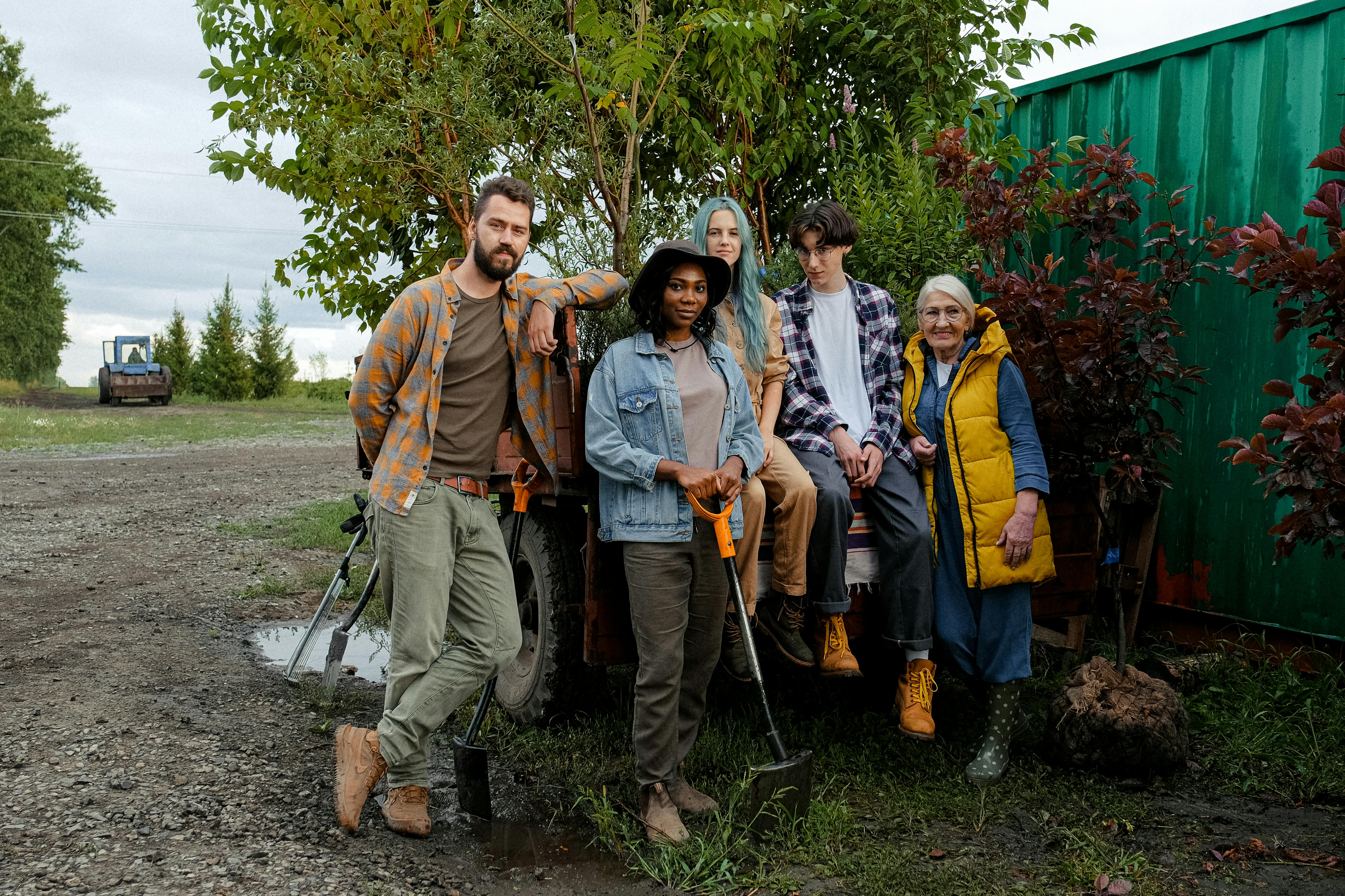 Landscaping crew at work